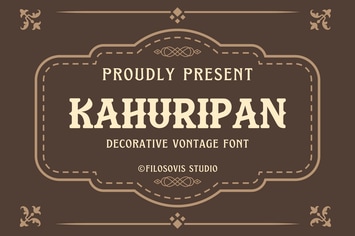 Kahuripan | Decorative Vontage Font