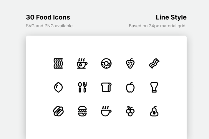 Food Line Icons