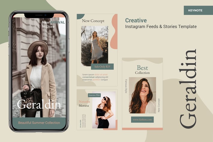 Instagram Feeds & Stories Template - Keynote