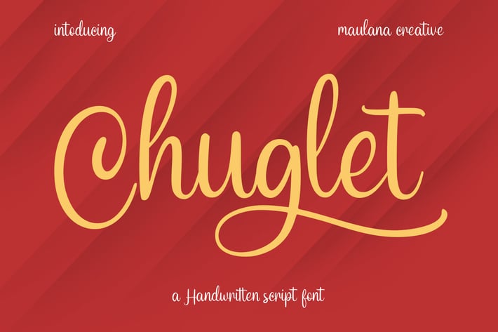 Chuglet Cursive Script Font