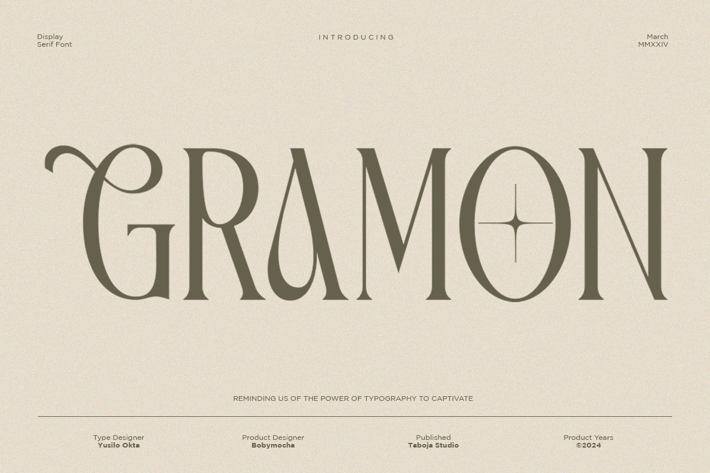 Gramon - Elegant Condensed Display Serif Font 