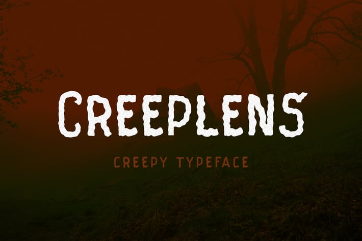 Creeplens - Creepy Typeface