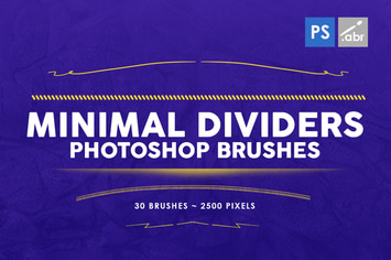 30 Minimal Dividers Photoshop Stamp Brushes