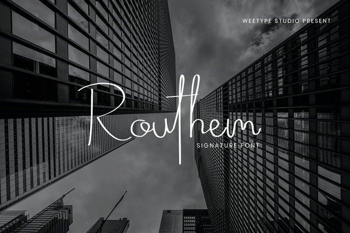 Routhem - Signature Script Fonts