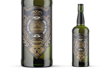 Vintage Whiskey Label Packaging Layout 