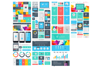 infographics element with Vector GUI Template
