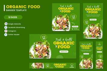 Organic Food Banner Template