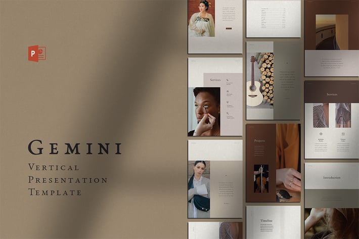 Gemini Vertical PowerPoint Presentation