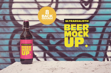 50cl Beer Mockup Background