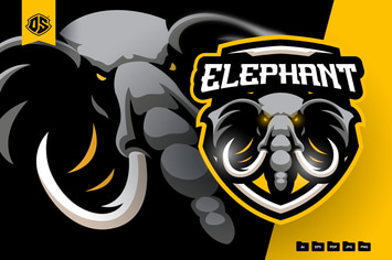 Elephant Mascot Logo