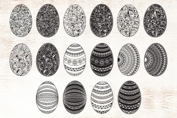 Decorative Easter Egg Illustrations