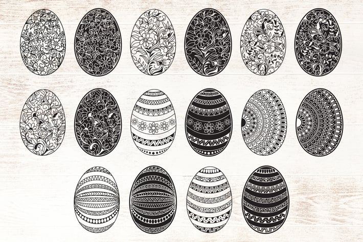Decorative Easter Egg Illustrations