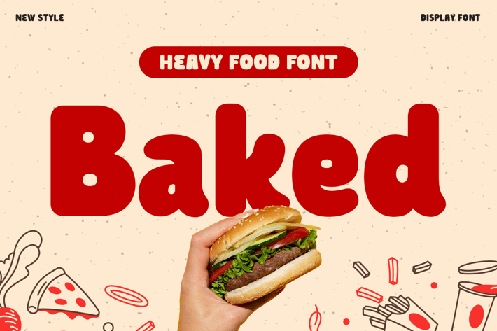Baked - Heavy Food Font
