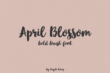 April blossom script brush font