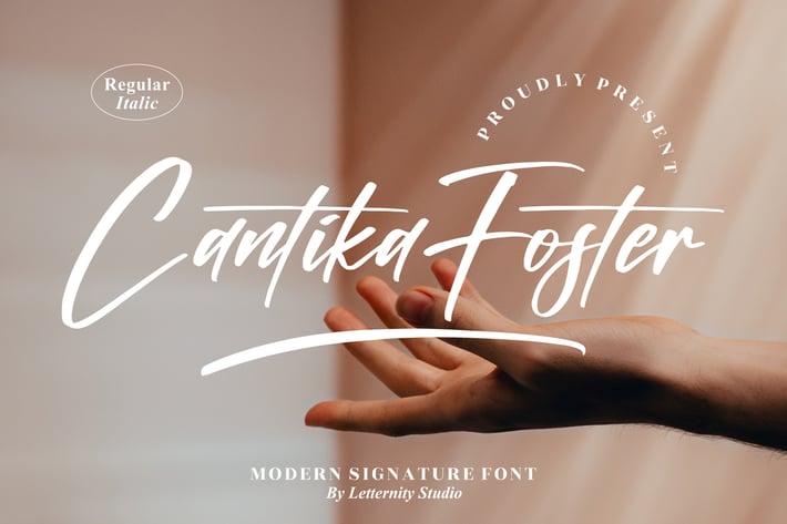 Cantika Foster Modern Signature Font