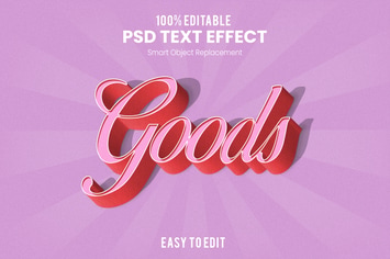 Retro 3D Text Effect Action PSD 
