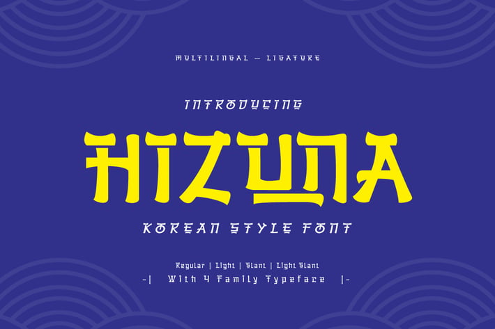 Hizuna - Korean Style Font