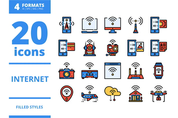 Internet Filled icons packs