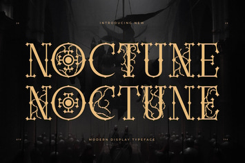 Noctune Modern Display Typeface Font