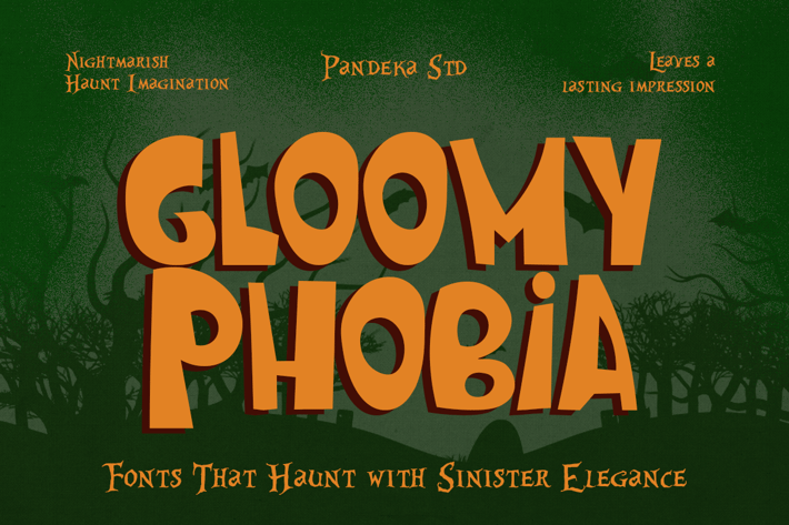 Gloomy Phobia - Spooky Retro Font