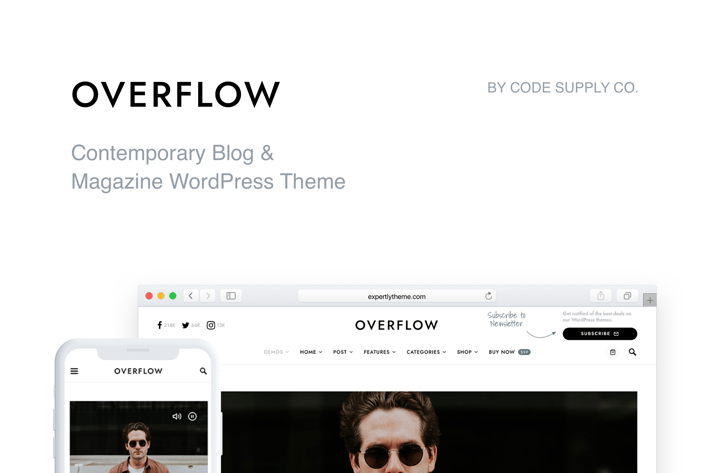 Overflow - Modern Blog & Magazine WordPress Theme 