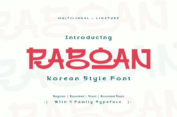 Raboan - Korean Style Font