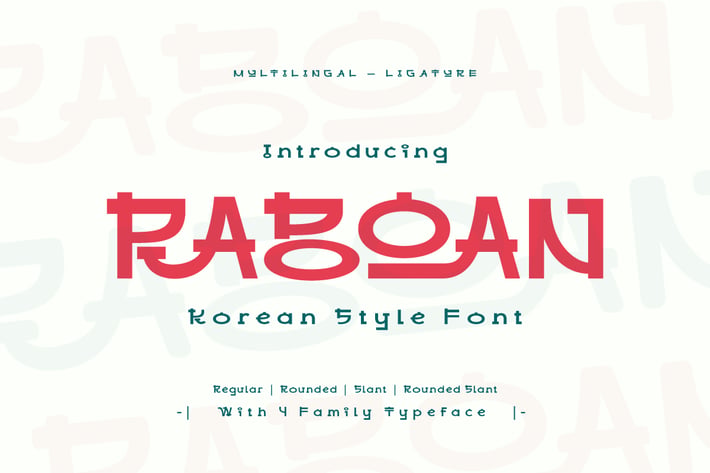 Raboan - Korean Style Font