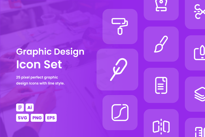Graphic Design Dashed Line Icon Set