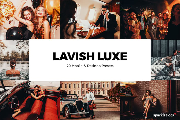 20 Lavish Luxe Lightroom Presets & LUTs