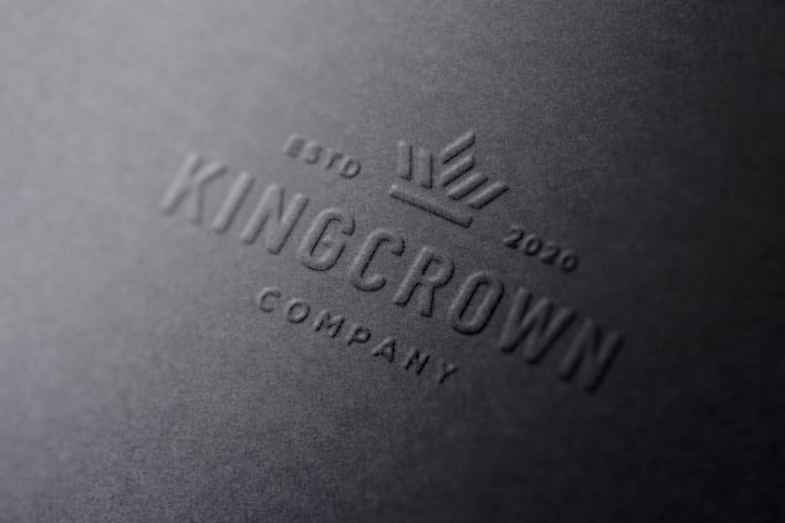 Paper Emboss Logo Mockup