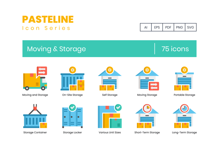 75 Moving & Storage Icons