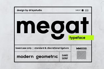 Megat - Modern Geometric Font