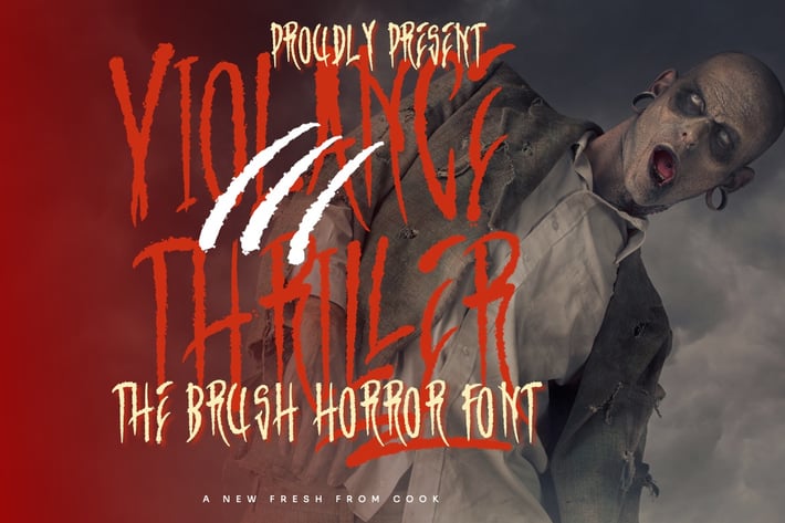 Violance Thriller - Brush Horror Font