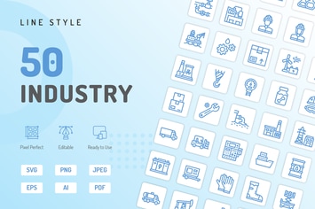 Industry Line Icons