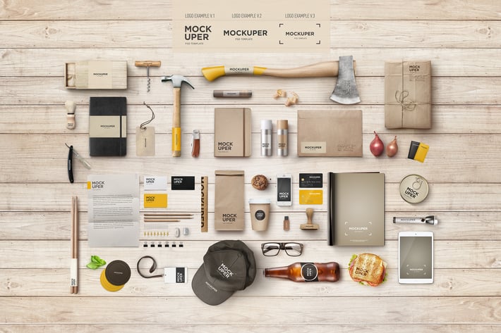 Brutal Wood Branding Mock-Up (PSD)