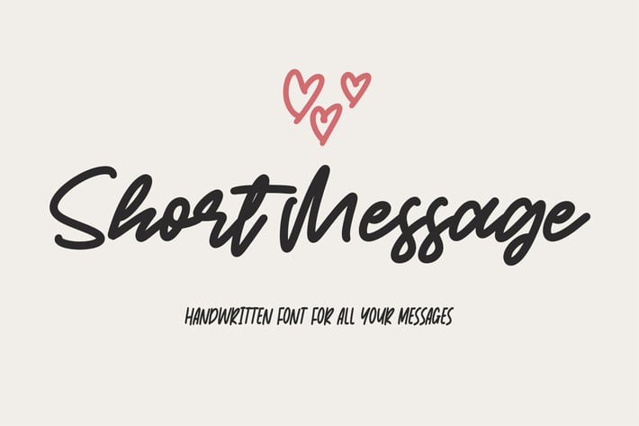 Short Message | Handwritten Font
