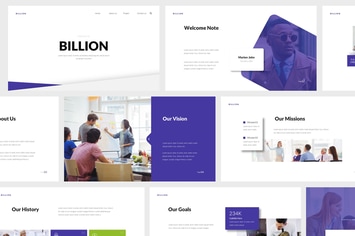 Billion Pitch Deck Powerpoint Template