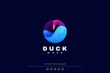 Duck Gradient Colorful Logo