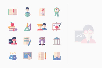 Education Icons Set 2 - Flat Series