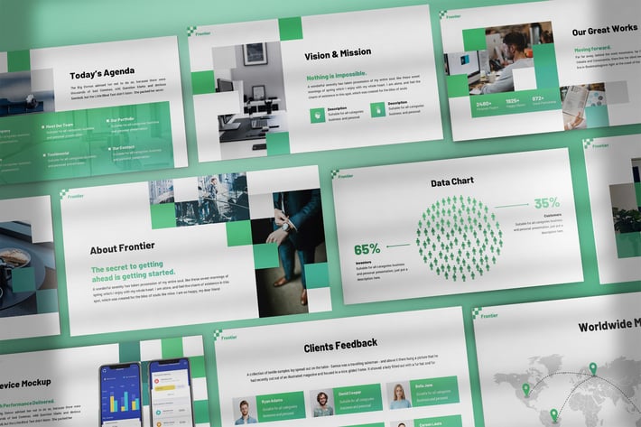 Frontier - Pixelated Keynote Template
