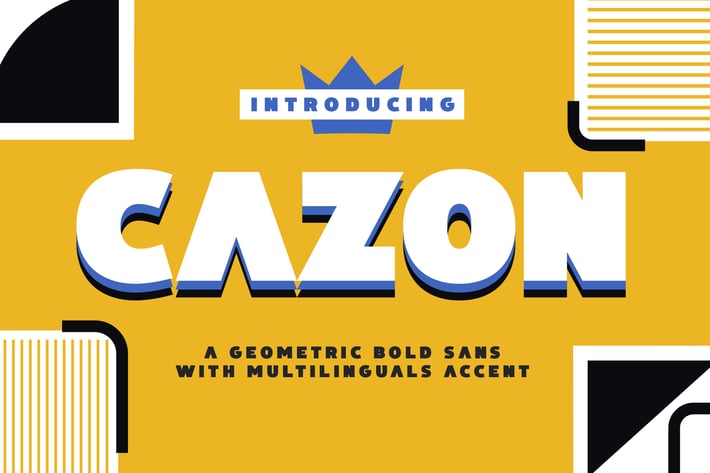 Cazon - Geometric Font