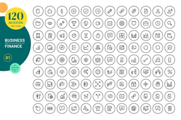 Business and Finance Line Icons