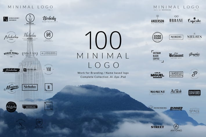 100 Minimal logos