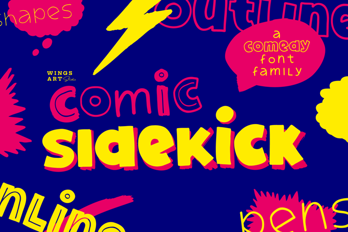 Comic Sidekick: A Screwball Comedy Font Family!