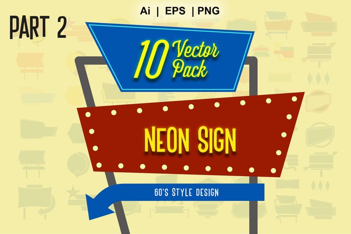 neon sign vector  part 2