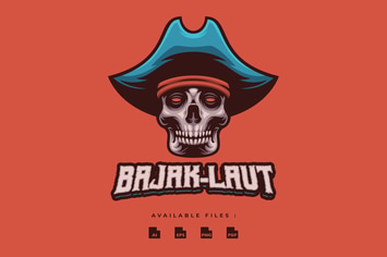 Pirate Skull Mascot Logo