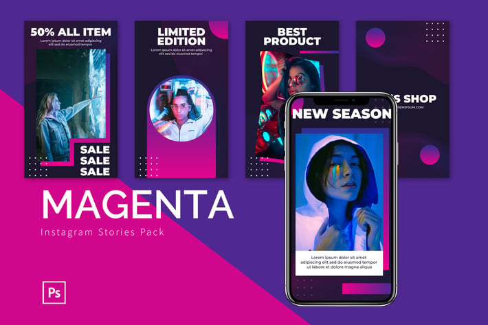 Magenta - Instagram Story Pack