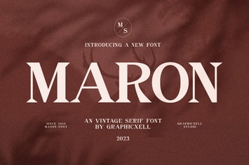 Maron Elegant Serif Font Typeface