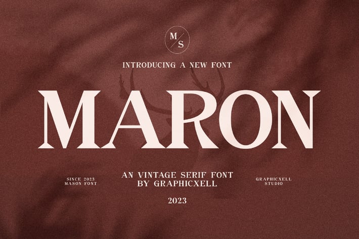Maron Elegant Serif Font Typeface
