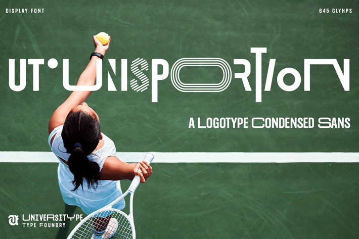 Unisportion - A Logotype Condensed Sans